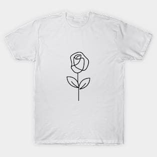 Single Rose (Black) T-Shirt